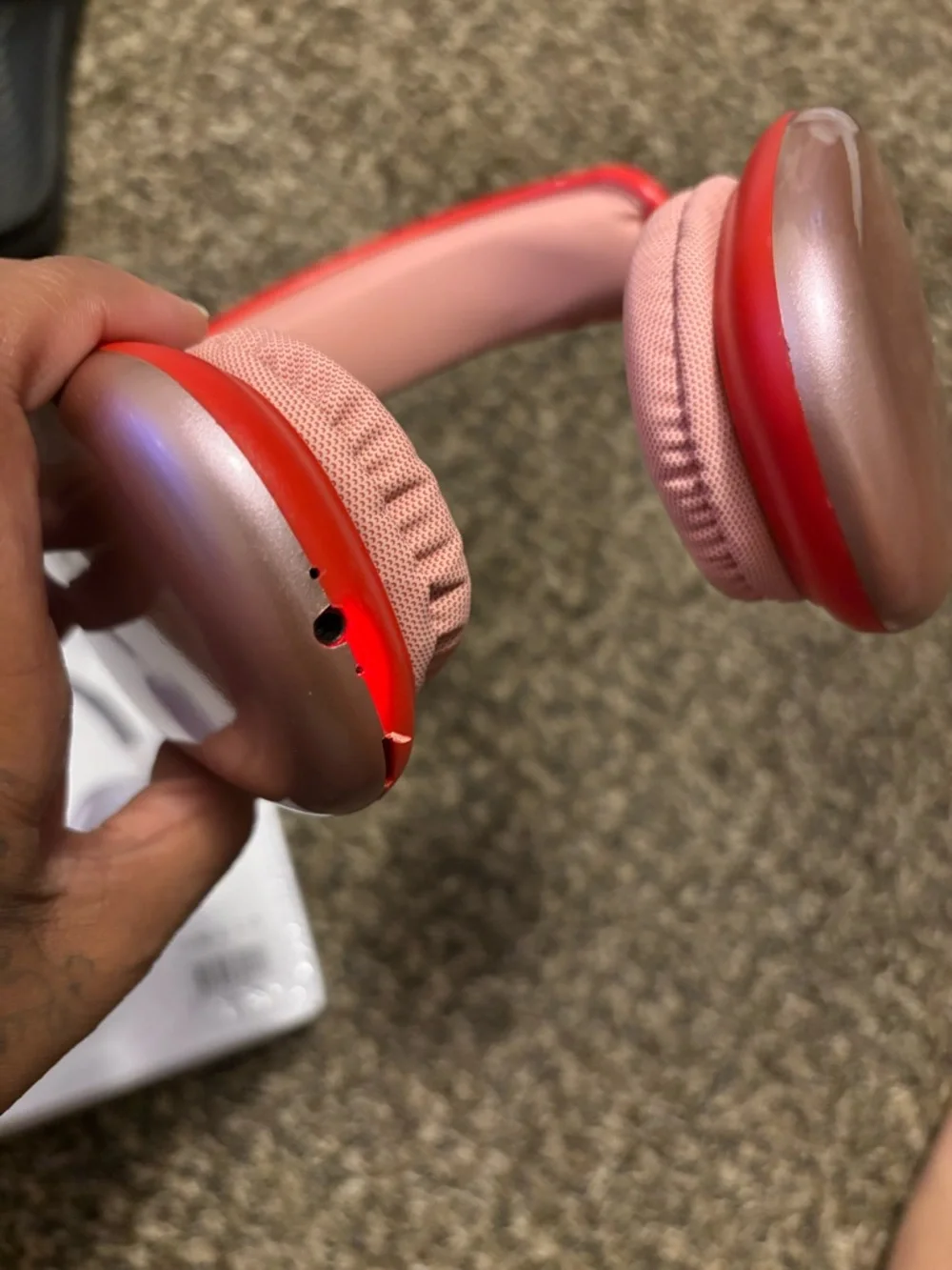 Plus Max Wireless Over-Ear Headphones - Gray & Rose Gold